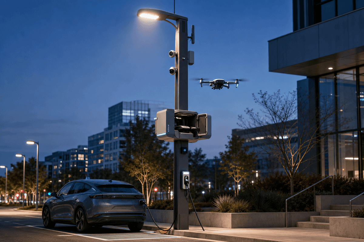 EV 충전 기반 Drone-in-a-Box: 자율 항공 대응…