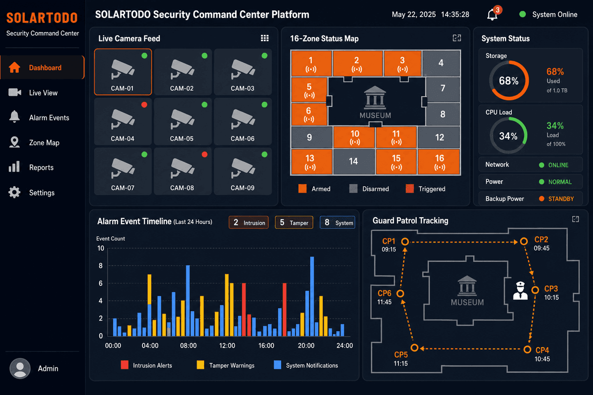 Solar-Powered Security Systems for Remote Facilities