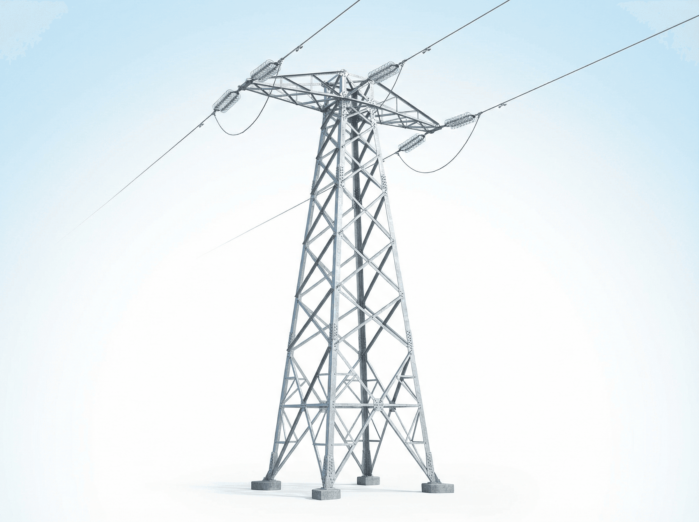 35m 66kV Single Circuit Lattice Tower - Tangent Steel Structure | SOLAR ...