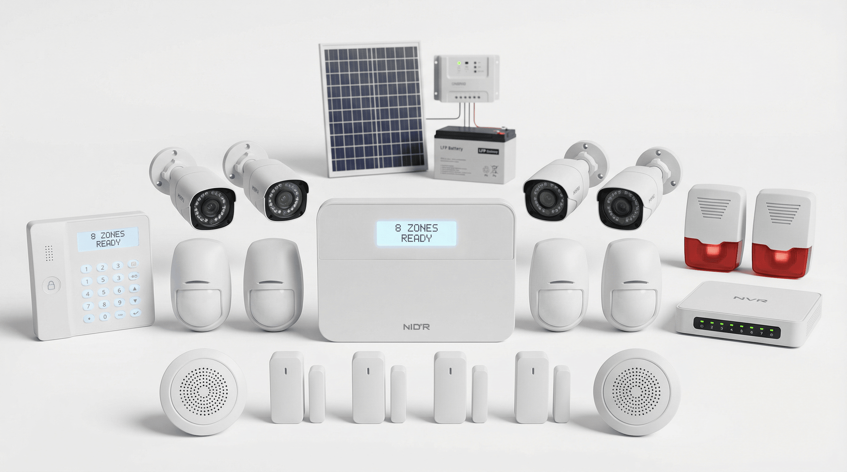 Residential 8-Zone Hybrid Power - Solar-Backed Security System | SOLAR ...