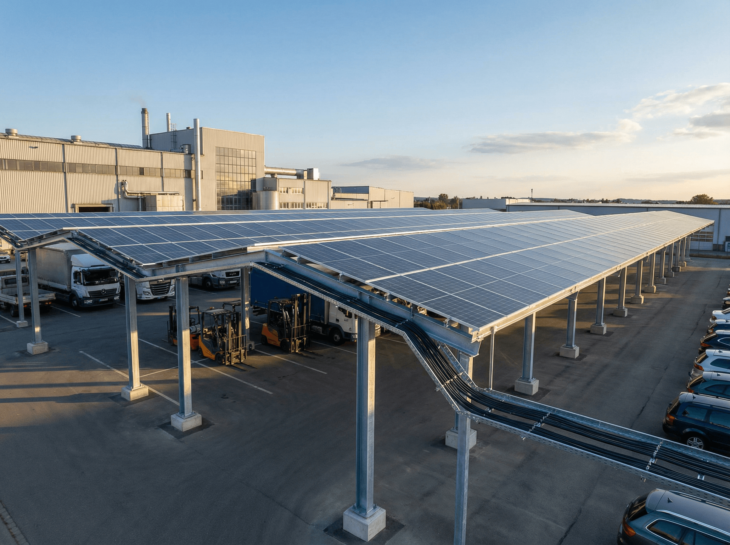 50kW Factory Solar Carport - TOPCon EV-Ready Commercial PV | SOLAR TODO ...